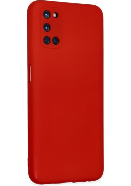 Happycase Oppo A92 Kılıf Nano Içi Kadife  Silikon - Kırmızı