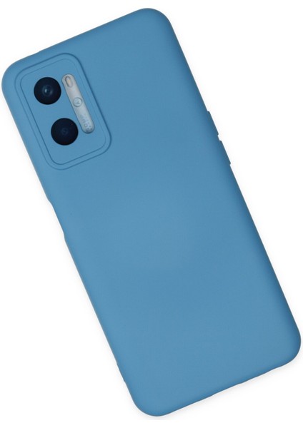 Oppo A96 Kılıf Nano Içi Kadife Silikon - Mavi fiyatları