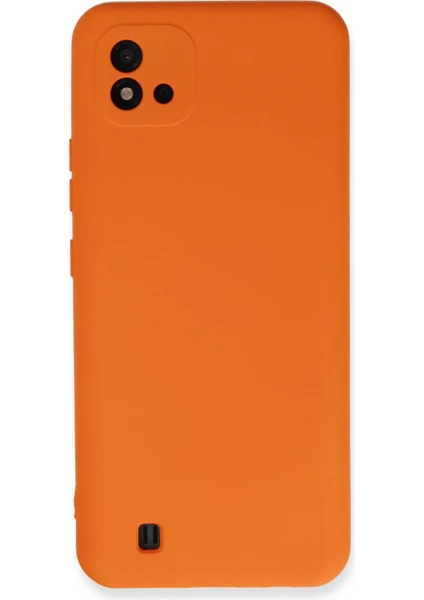 Happycase Realme C11 2021 Kılıf Nano Içi Kadife  Silikon - Turuncu