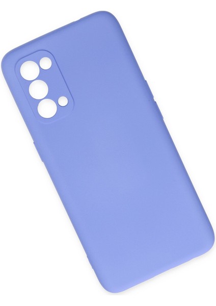 Oppo Reno 5 Kılıf Nano Içi Kadife Silikon - Lila modelleri