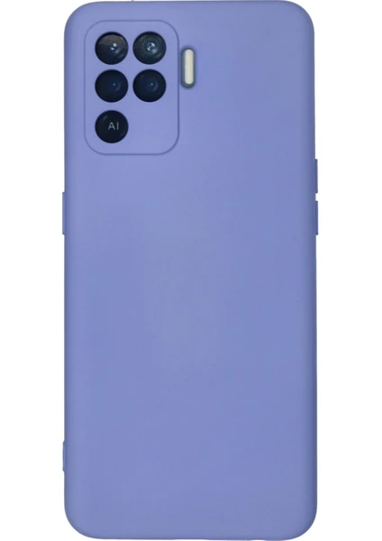 Happycase Oppo Reno 5 Lite Kılıf Nano Içi Kadife  Silikon - Lila