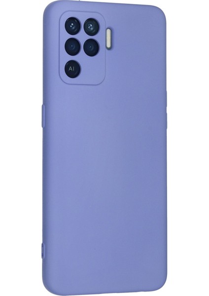 Happycase Oppo Reno 5 Lite Kılıf Nano Içi Kadife  Silikon - Lila