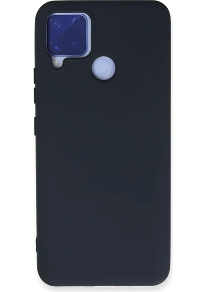 Happycase Realme C15 Kılıf Nano Içi Kadife  Silikon - Lacivert