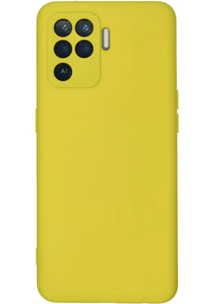 Happycase Oppo Reno 5 Lite Kılıf Nano Içi Kadife  Silikon - Sarı