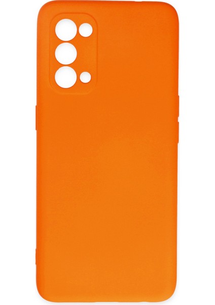 Oppo Reno 5 Kılıf Nano Içi Kadife Silikon - Turuncu