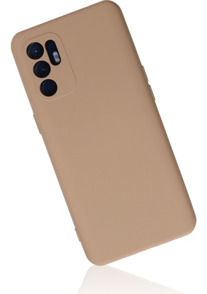 Oppo Reno 6 Kılıf Nano Içi Kadife Silikon - Pudra fiyatları