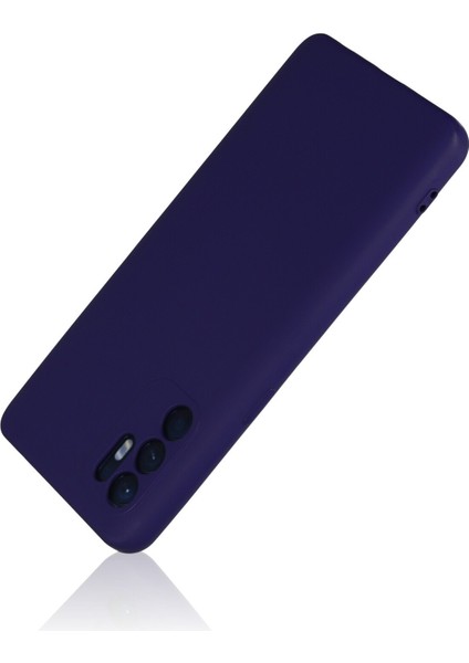 Oppo Reno 6 Kılıf Nano Içi Kadife Silikon - Mor modelleri