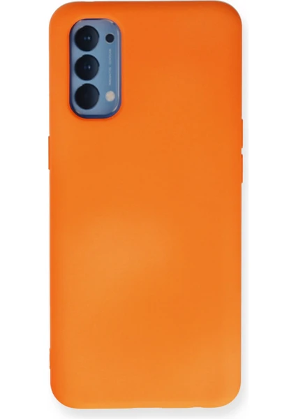 Happycase Oppo Reno 4 Kılıf Nano Içi Kadife  Silikon - Turuncu