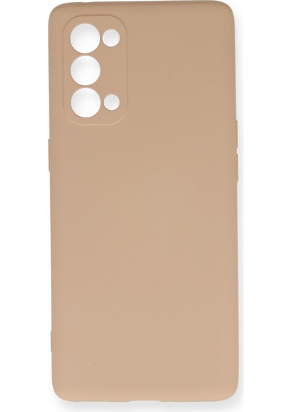 Oppo Reno 5 Kılıf Nano Içi Kadife Silikon - Pudra