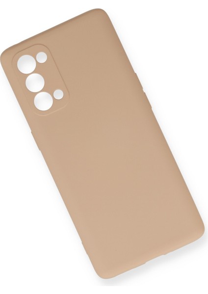 Oppo Reno 5 Kılıf Nano Içi Kadife Silikon - Pudra modelleri