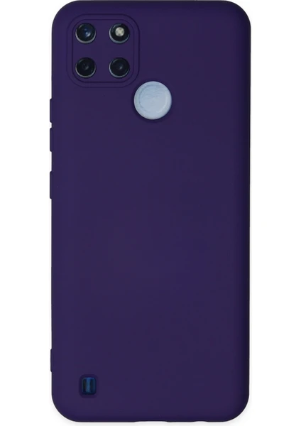 Happycase Realme C21Y Kılıf Nano Içi Kadife  Silikon - Mor