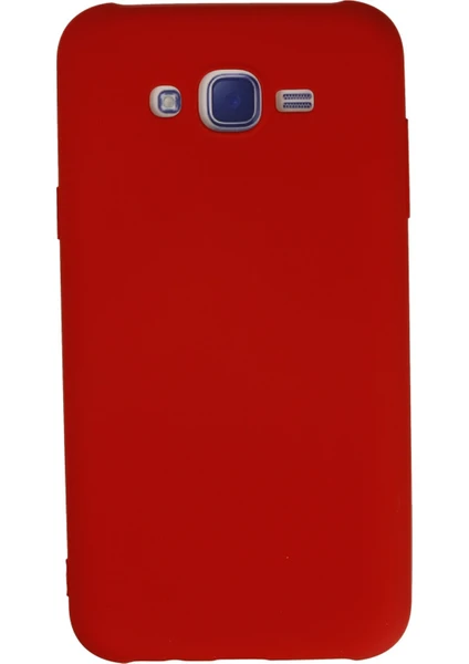 Happycase Samsung Galaxy J7 Kılıf Nano Içi Kadife  Silikon - Kırmızı