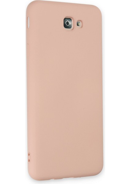 Samsung Galaxy J7 Prime Kılıf Nano Içi Kadife Silikon - Pudra