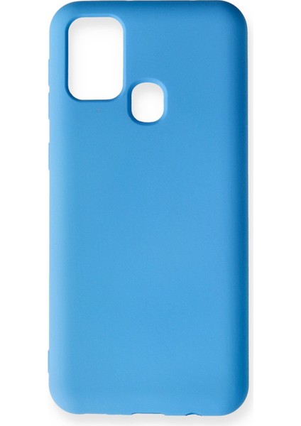 Samsung Galaxy M30S Kılıf Nano Içi Kadife Silikon - Mavi