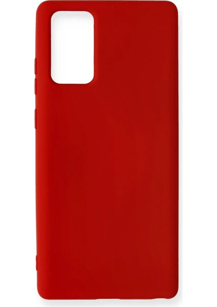 Happycase Samsung Galaxy Note 20 Kılıf Nano Içi Kadife  Silikon - Kırmızı