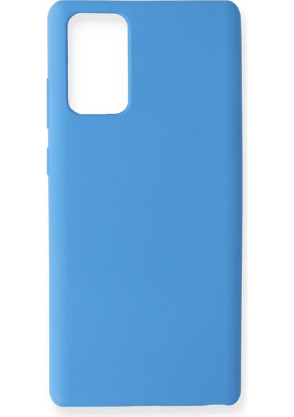 Happycase Samsung Galaxy Note 20 Kılıf Nano Içi Kadife  Silikon - Mavi