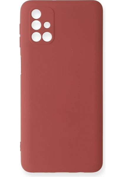 Happycase Samsung Galaxy M31S Kılıf Nano Içi Kadife  Silikon - Kiremit