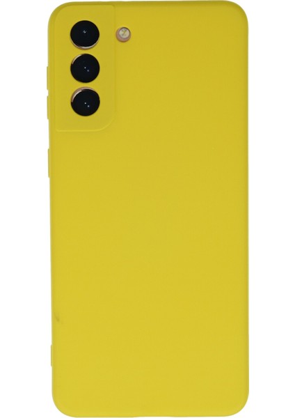 Happycase Samsung Galaxy S21 Plus Kılıf Nano Içi Kadife  Silikon - Sarı