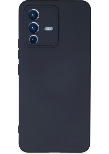 Happycase Vivo V23 5g Kılıf Nano Içi Kadife  Silikon - Lacivert