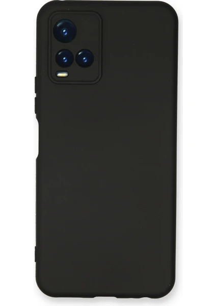 Happycase Vivo Y21 Kılıf Nano Içi Kadife  Silikon - Siyah