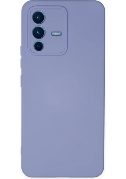 Happycase Vivo V23 5g Kılıf Nano Içi Kadife  Silikon - Lila