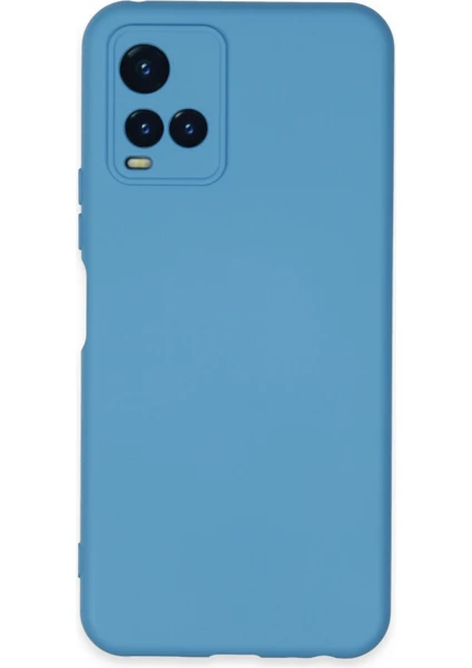 Happycase Vivo Y21 Kılıf Nano Içi Kadife  Silikon - Mavi