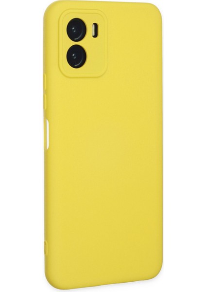 Happycase Vivo Y15S Kılıf Nano Içi Kadife  Silikon - Sarı