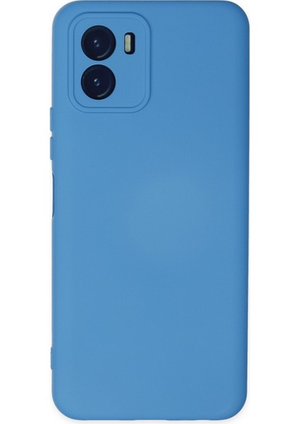 Happycase Vivo Y15S Kılıf Nano Içi Kadife  Silikon - Mavi