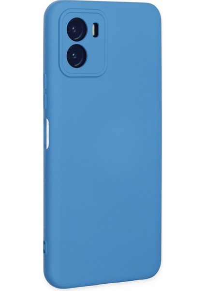 Happycase Vivo Y15S Kılıf Nano Içi Kadife  Silikon - Mavi