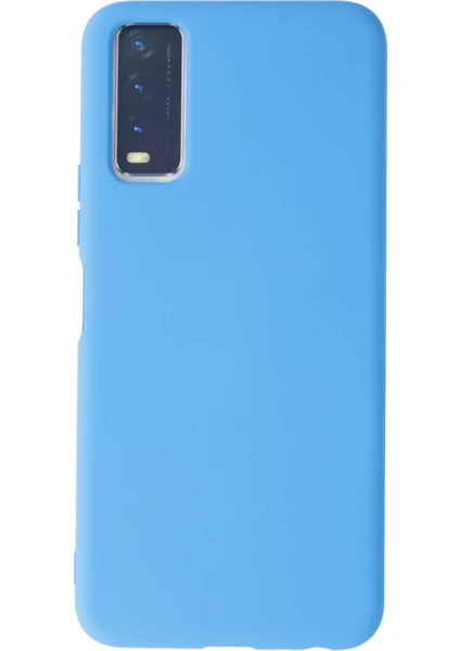 Happycase Vivo Y20 Kılıf Nano Içi Kadife  Silikon - Mavi