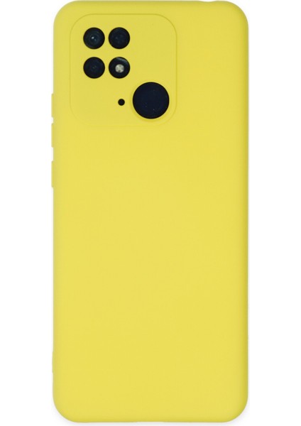 Happycase Xiaomi Redmi 10C Kılıf Nano Içi Kadife  Silikon - Sarı