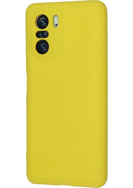Xiaomi Poco F3 Kılıf Nano Içi Kadife Silikon - Sarı modelleri