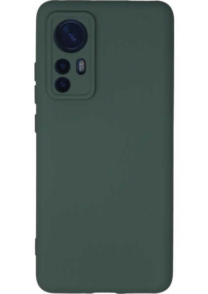Xiaomi Mi 12X Kılıf Nano Içi Kadife Silikon - Koyu Yeşil