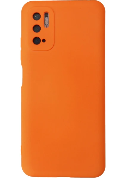 Happycase Xiaomi Poco M3 Pro Kılıf Nano Içi Kadife  Silikon - Turuncu