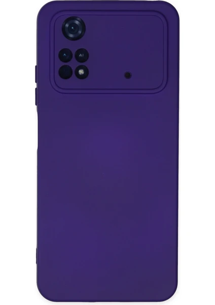 Happycase Xiaomi Poco M4 Pro 4g Kılıf Nano Içi Kadife  Silikon - Mor