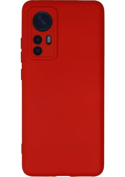 Happycase Xiaomi Mi 12 Kılıf Nano Içi Kadife  Silikon - Kırmızı