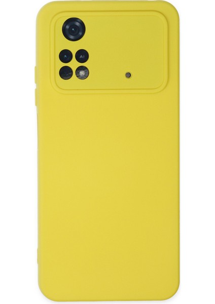 Happycase Xiaomi Poco M4 Pro 4g Kılıf Nano Içi Kadife  Silikon - Sarı