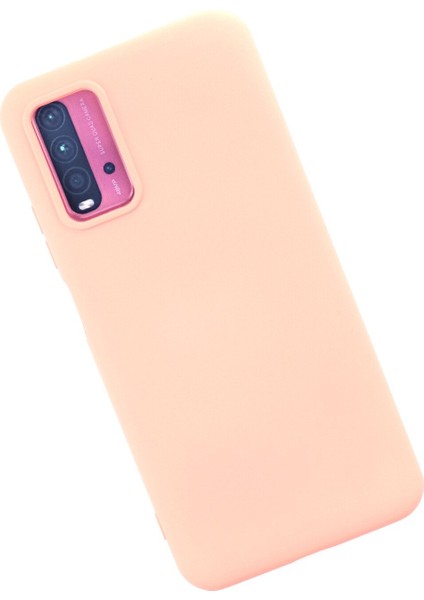 Xiaomi Redmi 9t Kılıf Nano Içi Kadife Silikon - Pudra