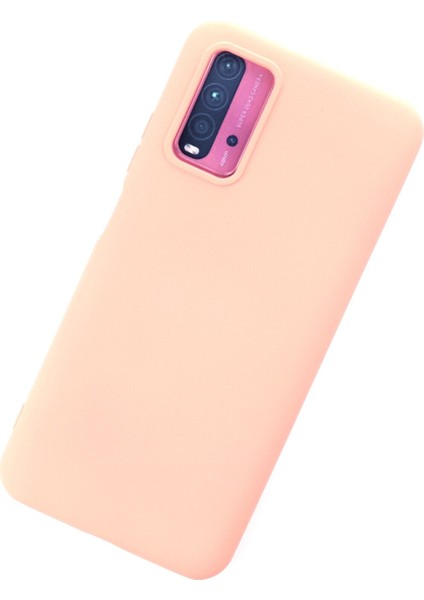 Xiaomi Redmi 9t Kılıf Nano Içi Kadife Silikon - Pudra