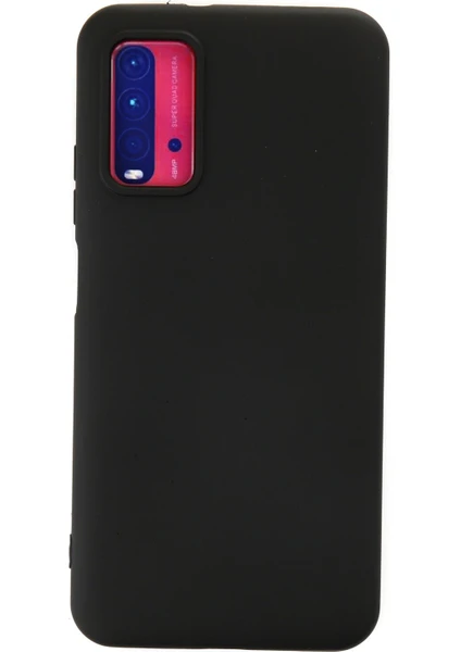 Happycase Xiaomi Redmi 9t Kılıf Nano Içi Kadife  Silikon - Siyah