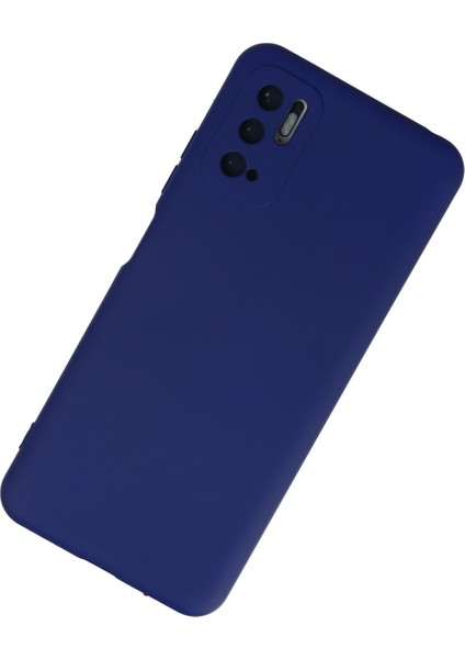 Happycase Xiaomi Redmi Note 10 5g Kılıf Nano Içi Kadife  Silikon - Koyu Mavi