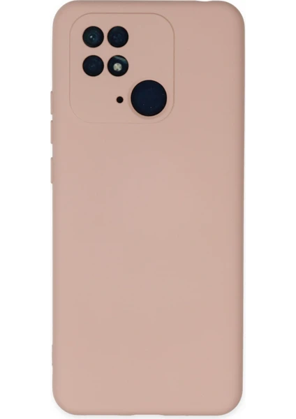 Happycase Xiaomi Redmi 10C Kılıf Nano Içi Kadife  Silikon - Pudra