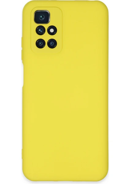 Happycase Xiaomi Redmi 10 Kılıf Nano Içi Kadife  Silikon - Sarı