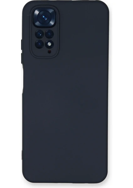 Happycase Xiaomi Redmi Note 11 Kılıf Nano Içi Kadife  Silikon - Lacivert