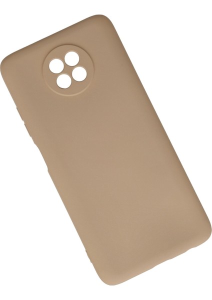 Xiaomi Redmi Note 9 5g Kılıf Nano Içi Kadife Silikon - Bej