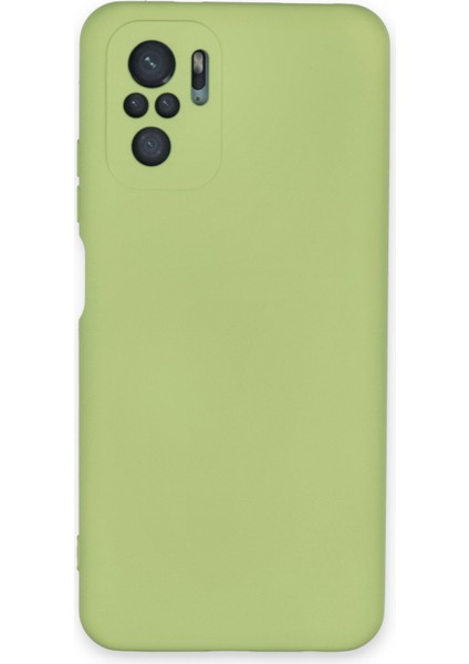 Xiaomi Redmi Note 10 Kılıf Nano Içi Kadife Silikon - Yeşil