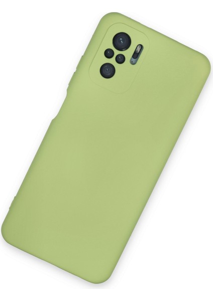 Xiaomi Redmi Note 10 Kılıf Nano Içi Kadife Silikon - Yeşil