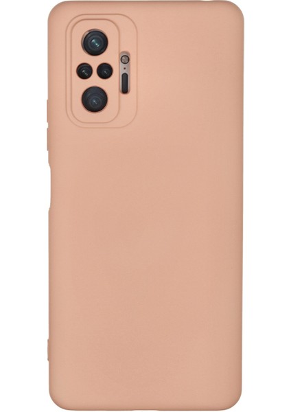 Xiaomi Redmi Note 10 Pro Kılıf Nano Içi Kadife Silikon - Pudra