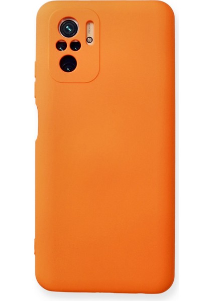 Happycase Xiaomi Redmi Note 10S Kılıf Nano Içi Kadife  Silikon - Turuncu