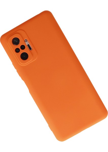 Xiaomi Redmi Note 10 Pro Kılıf Nano Içi Kadife Silikon - Turuncu
